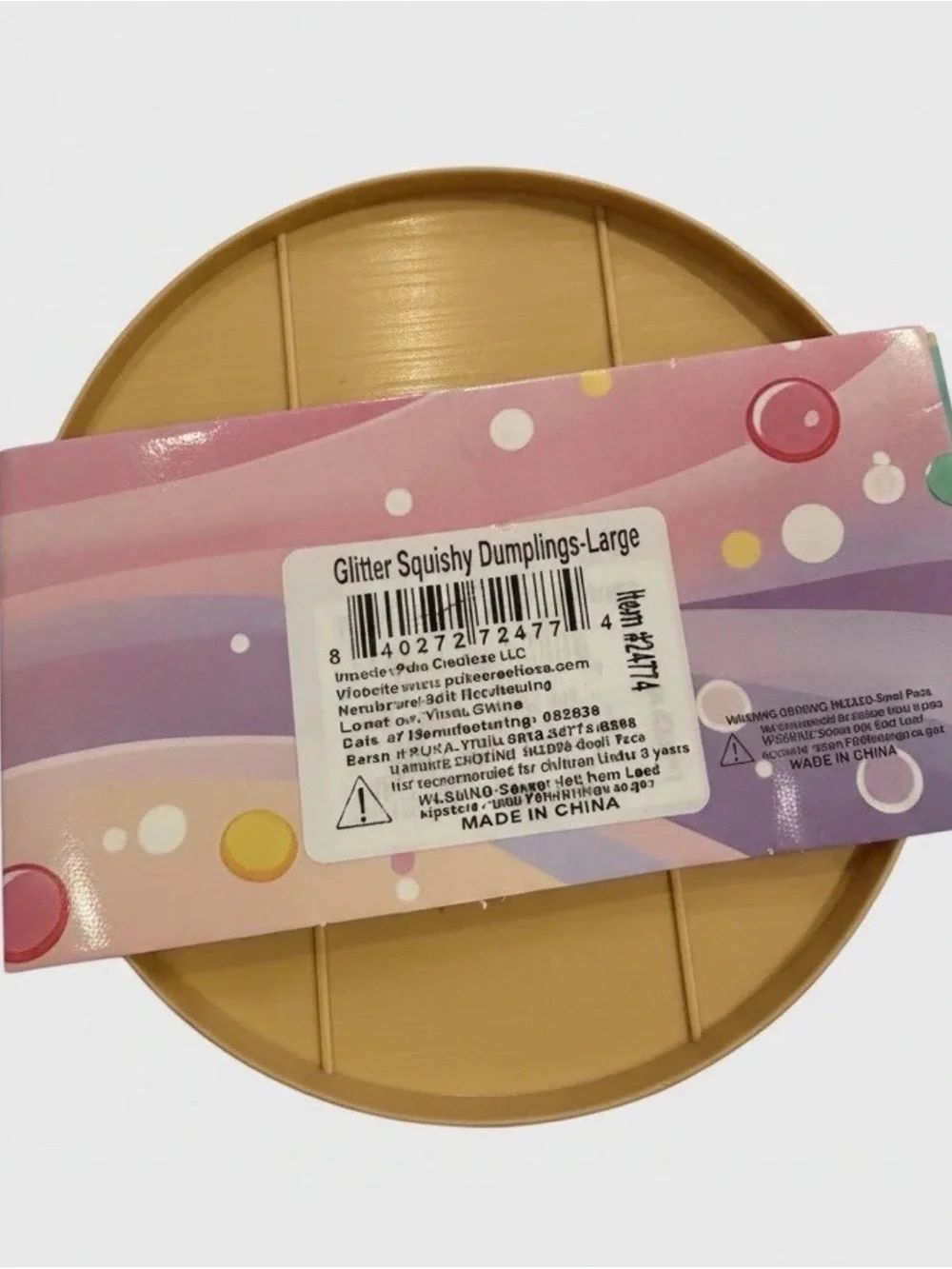 Large Gold Glitter Squishy Dumpling Sensory Toy
